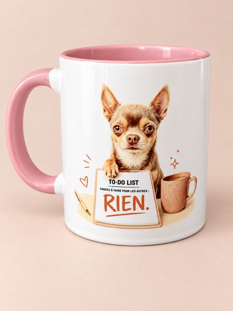 MUG HUMOURISTIQUE CHIHUAHUA TO DO LIST