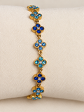 Bracelet fleurs strass