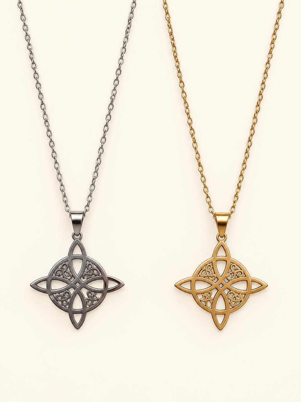 Collier pendentif noeud celtique - noeud de sorcière