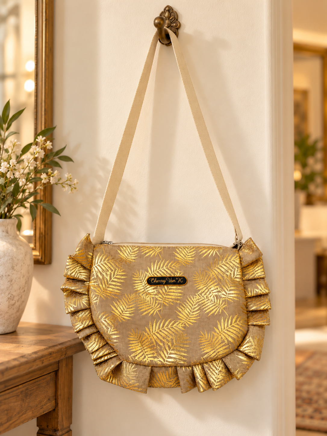 Sac bandoulière à volants Cherry Van K – 2 imprimés